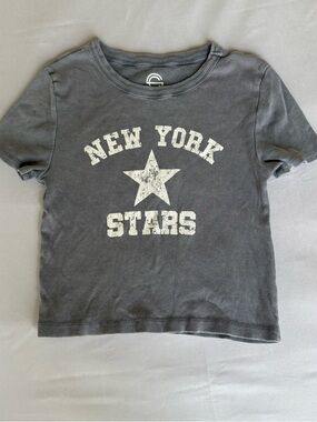 Kids' 'New York Stars' Graphic Tee - Charcoal Gray